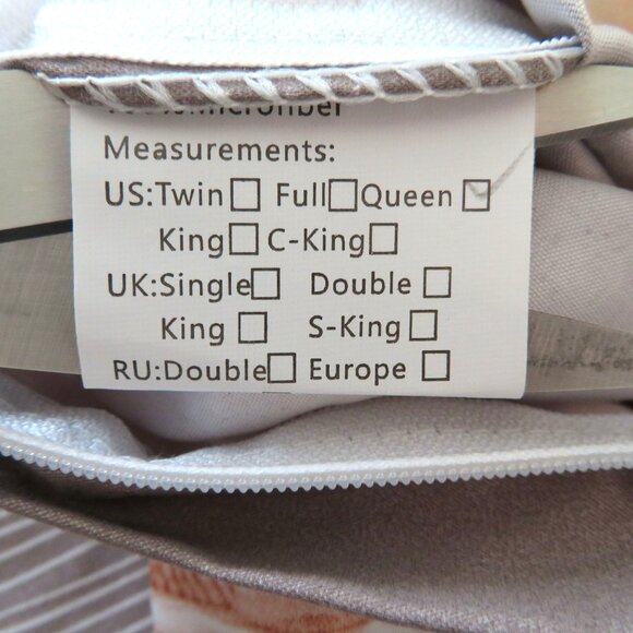 Queen Duvet Cover Set 90 x 88 Reversable 2 Shams Multicolor Tropical New - Picture 10 of 11